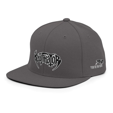 Kaufinator Flat Bill Snapback Hat (Dark Grey)